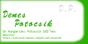 denes potocsik business card